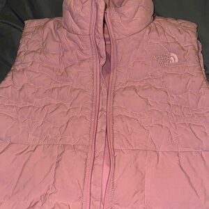 The North Face Women's Pink Puffer Vest. size large. Excellent condition
